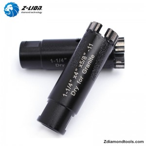 ZL-QH20 Vacuümgesoldeerde droge diamantboorkronen voor graniet, beton