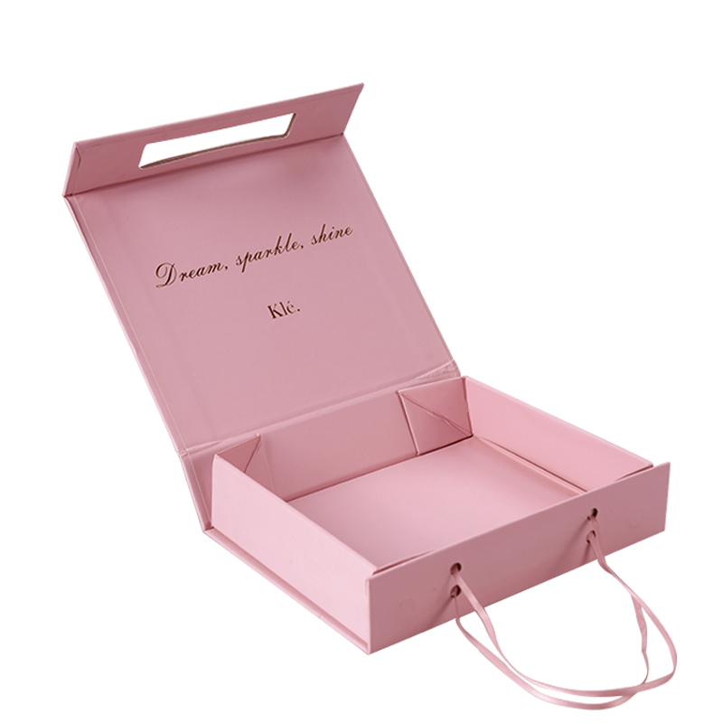 Aangepaste verpakking Folding Luxe magnetische grote Rose goud gewoon papier kartonnen geschenkdoos