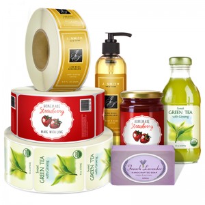 Custom zelfklevende afdrukken product sticker label, zelfklevende print printer papier label sticker