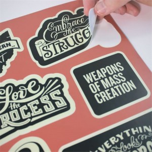 Custom zelfklevende afdrukken product sticker label, zelfklevende print printer papier label sticker