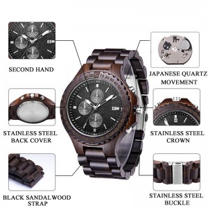 Man Vrouw Bangle Pols Klok Simple Sport Wood Watch