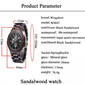 Man Vrouw Bangle Pols Klok Simple Sport Wood Watch