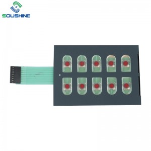 OEM aangepaste membraanschakelaar met rubberen toetsenbord