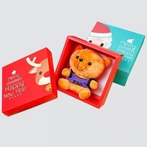 Aangepaste Kerstmis en Nieuwjaar vakantie Cartoon geschenkdoos