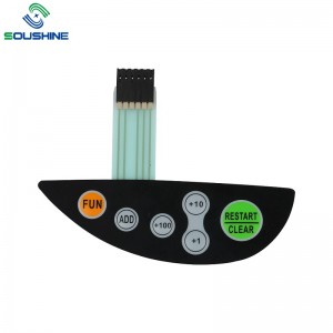 OEM-toetsenbord van hoge kwaliteit met 6 reliëfknoppen en connector