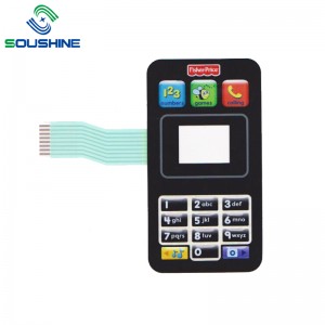 OEM-toetsenbord van hoge kwaliteit met 6 reliëfknoppen en connector