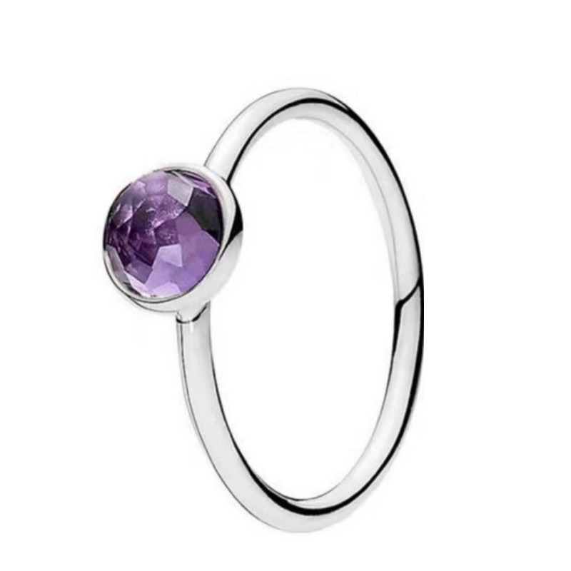 925 sterling zilveren donkere chmpagne violet amethist edelsteen damesringen