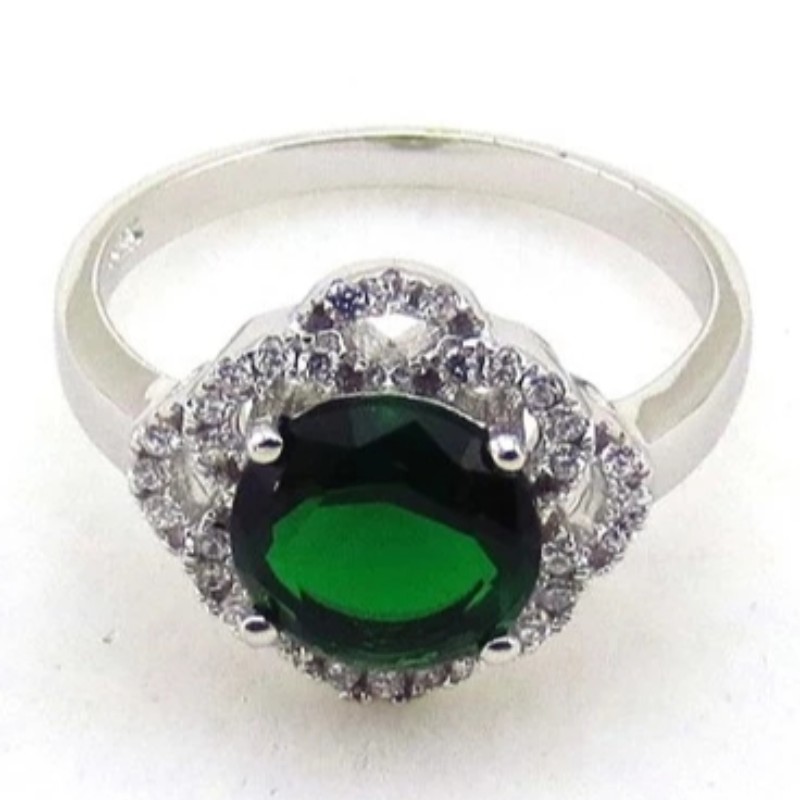 Vrouwen verlovingsringen zirconia ringen synthetische smaragd ringen
