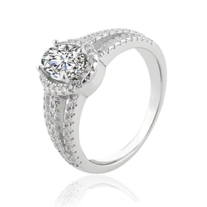 Verlovingsringen Witgouden zirconia-ringen moissanite-ringen beloven ringen voor vrouwen