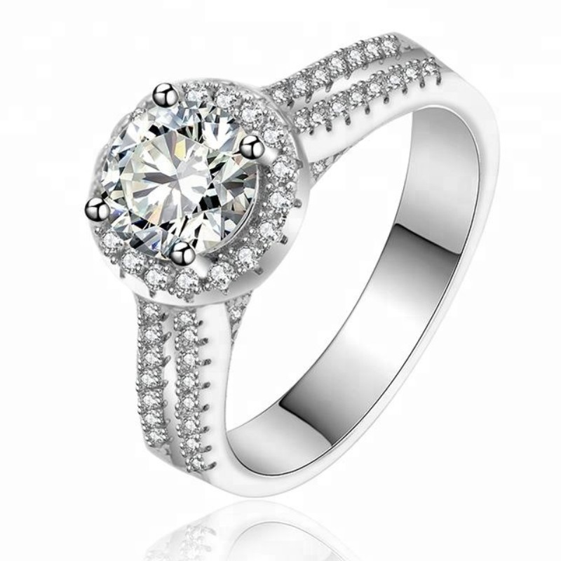 Verlovingsringen Witgouden zirconia-ringen moissanite-ringen beloven ringen voor vrouwen