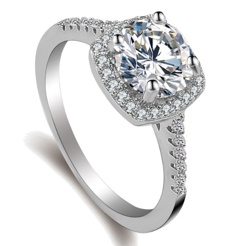 Verlovingsringen Witgouden zirconia-ringen moissanite-ringen beloven ringen voor vrouwen