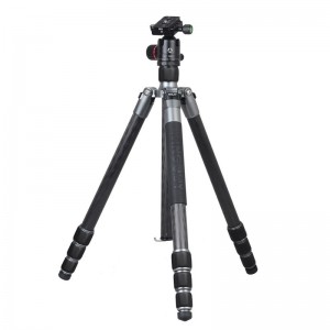Kingjoy Beste automatische beenhoekverstelling Puntige voeten Aluminium statief Monopod met professionele dempingsbalhoofd