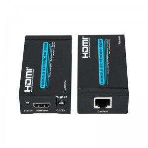 V2.0 HDMI-extender 60 m Ondersteuning voor enkele cat5e \/ 6-kabel Ultra HD 4Kx2K @ 60Hz HDCP2.2