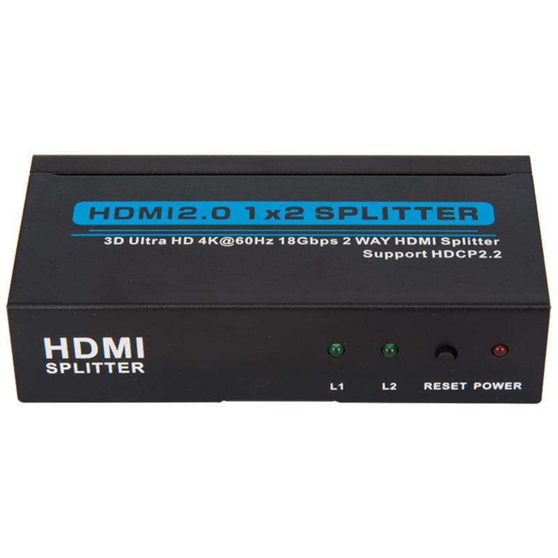 V2.0 HDMI 1x2 Splitter Ondersteuning 3D Ultra HD 4Kx2K @ 60Hz HDCP2.2