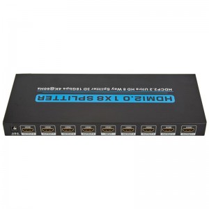 V2.0 HDMI 1x8 Splitter Ondersteuning 3D Ultra HD 4Kx2K @ 60Hz HDCP2.2