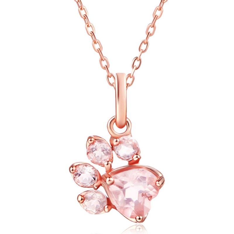 925 sterling zilveren rosé gouden hanger zacht roze ketting hart ketting statement ketting