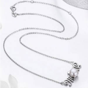 Gememoriseerde ketting voor moeder parel hanger 925 sterling zilveren letter ketting
