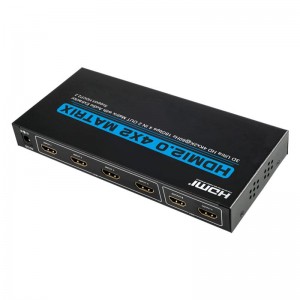 V2.0 HDMI 4x2 Matrix Ondersteuning Ultra HD 4Kx2K @ 60Hz HDCP2.2 18 Gbps met audio-extractor
