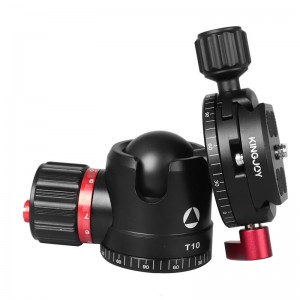 Kingjoy T10 balhoofd met laag profiel en panoramische snelkoppelingsplaat