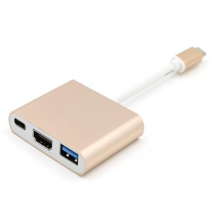 USB Type C NAAR HDMI + USB 3.0 + Type C Hub-adapter