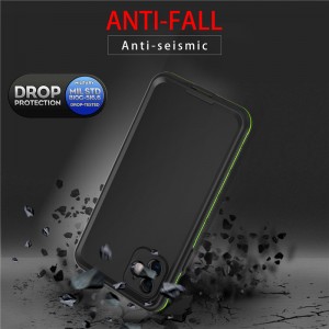waterdichte telefoon case case case van water-resistente mobiele telefoon case voor iphone 11 (black) met vaste kleur back cover