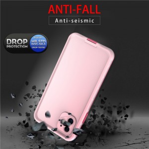 Waterbestendige mobiele telefoon geval water resistente iphone geval het beste waterdichte geval voor iphone 11 (roze) met vaste kleur back cover
