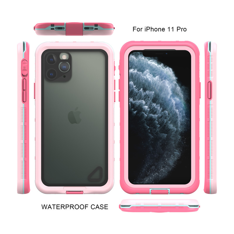 IPhone 11 Pro Lifeproof Case Wterproof Phone Purse Best Waterprooof Puch voor iPhone 11 Pro (roze) met transparante achterkant