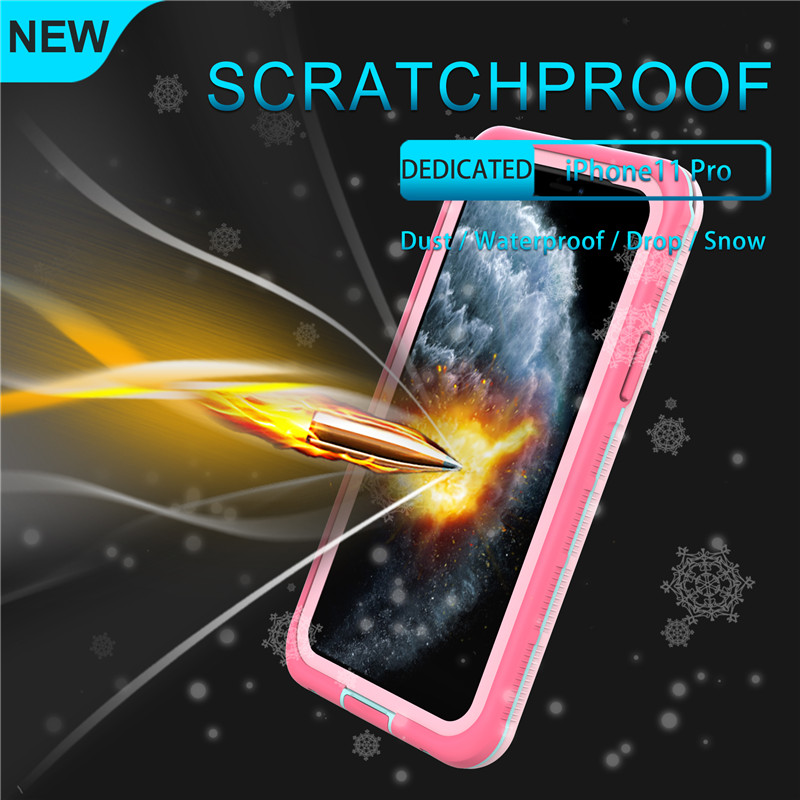 IPhone 11 Pro Lifeproof Case Wterproof Phone Purse Best Waterprooof Puch voor iPhone 11 Pro (roze) met transparante achterkant