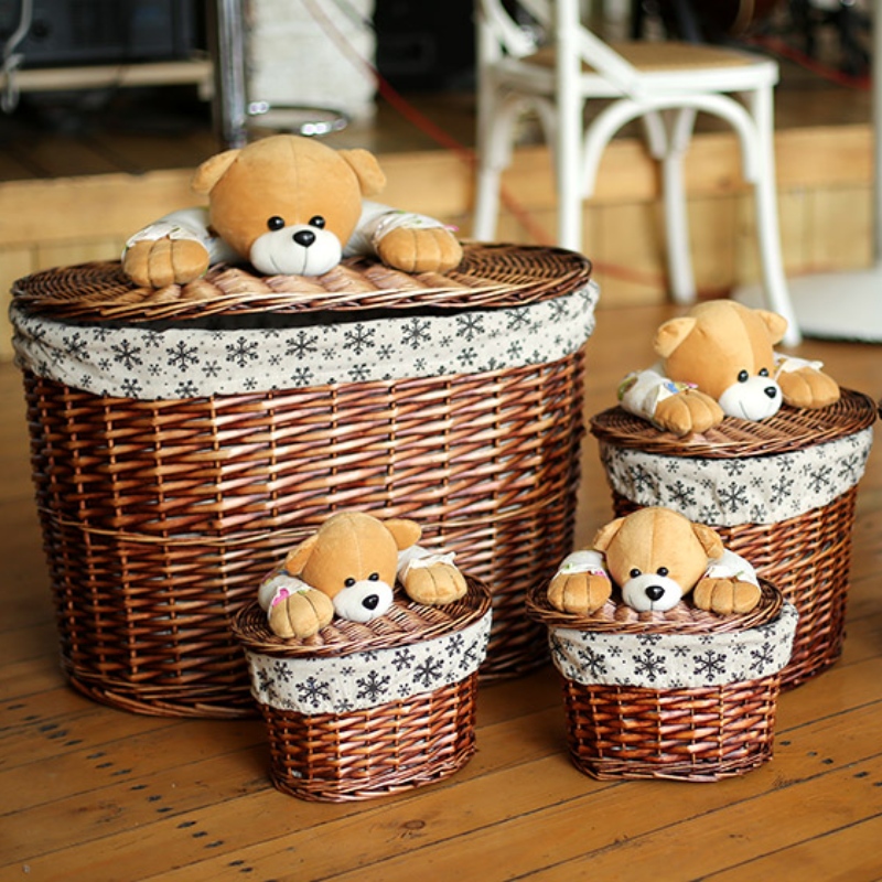 Willow Laundry Basket met Lid