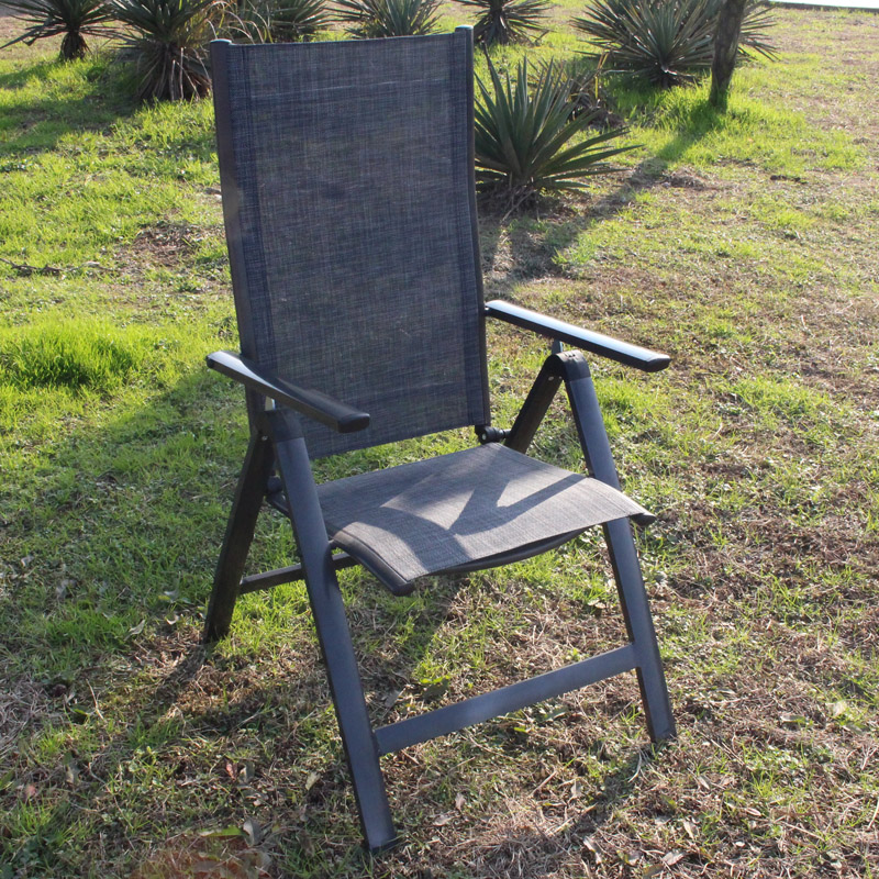 Alum & textilene deluxe positie stoel