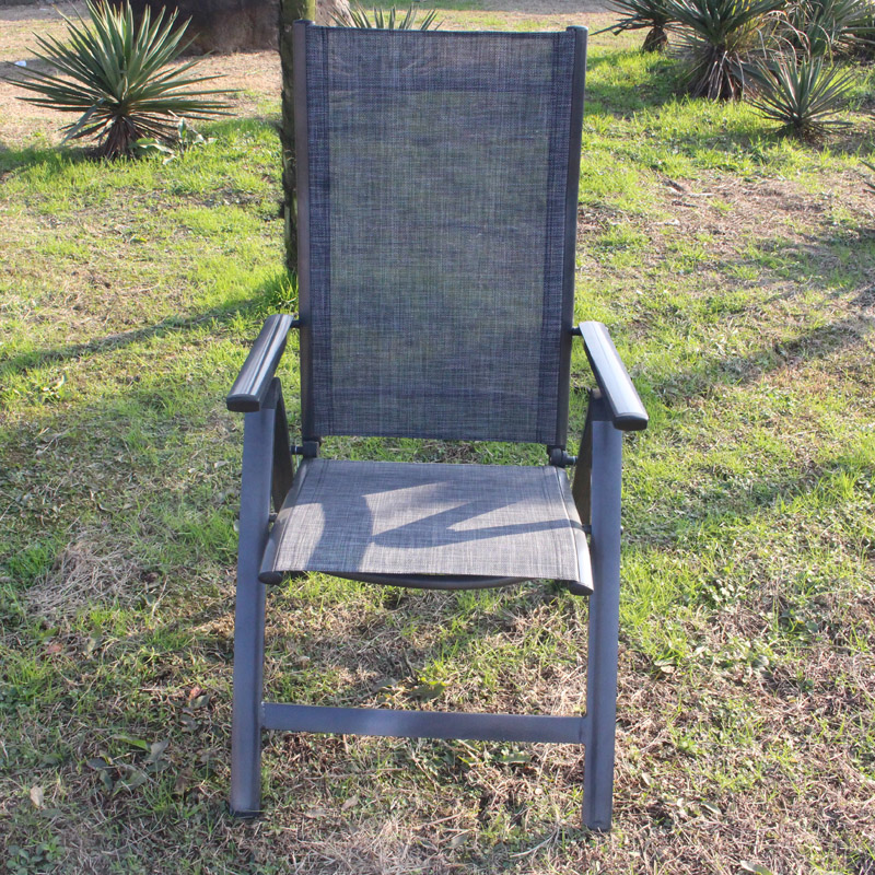 Alum & textilene deluxe positie stoel