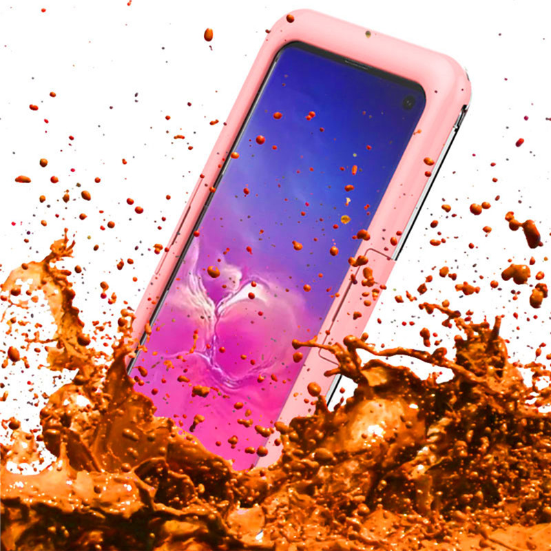 Nieuwe goedkope waterdichte telefoonhoes voor Samsung S10 (roze)