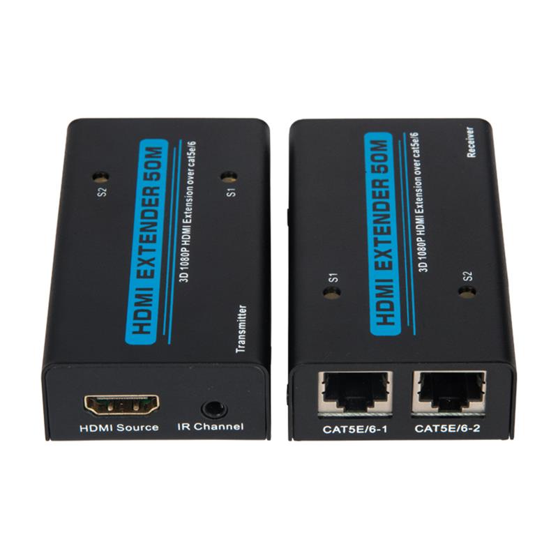 V1.3 HDMI-extender 50 m via Dual cat5e / 6-kabel Ondersteuning Full HD 1080P