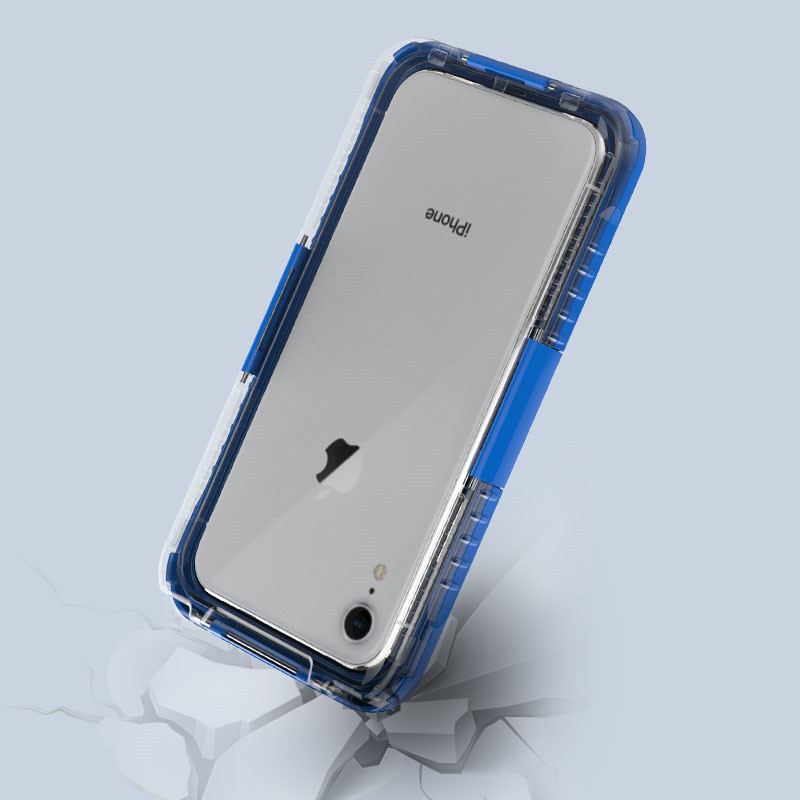 Waterdicht pack voor iPhone water schok stofdicht beste waterdichte case voor iPhone XR (blauw)