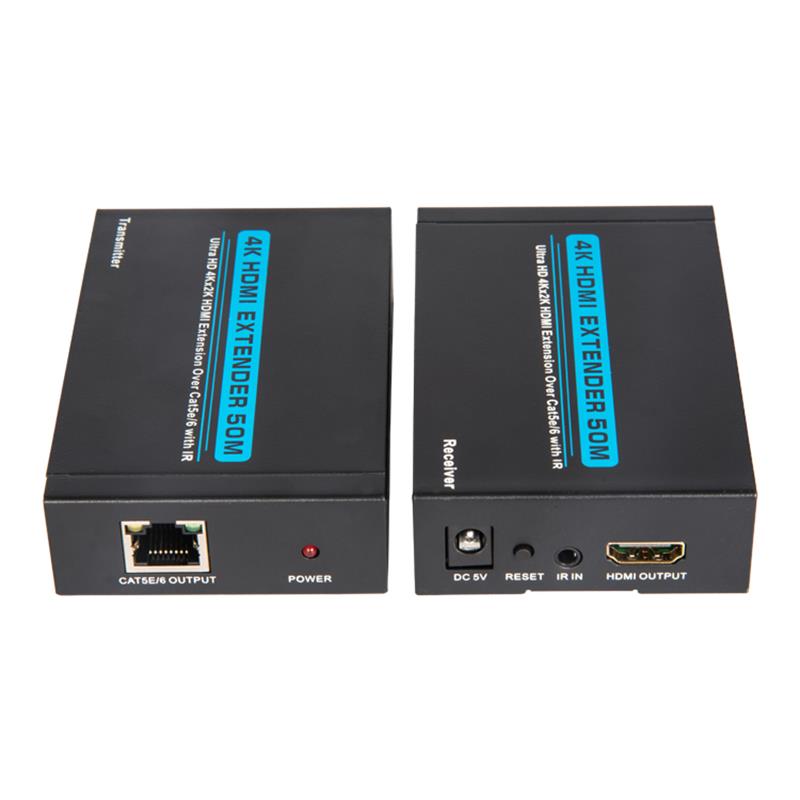 V1.4 4K HDMI-extender 50 m via Single cat5e / 6-kabel Ondersteuning Ultra HD 4Kx2K / 30Hz