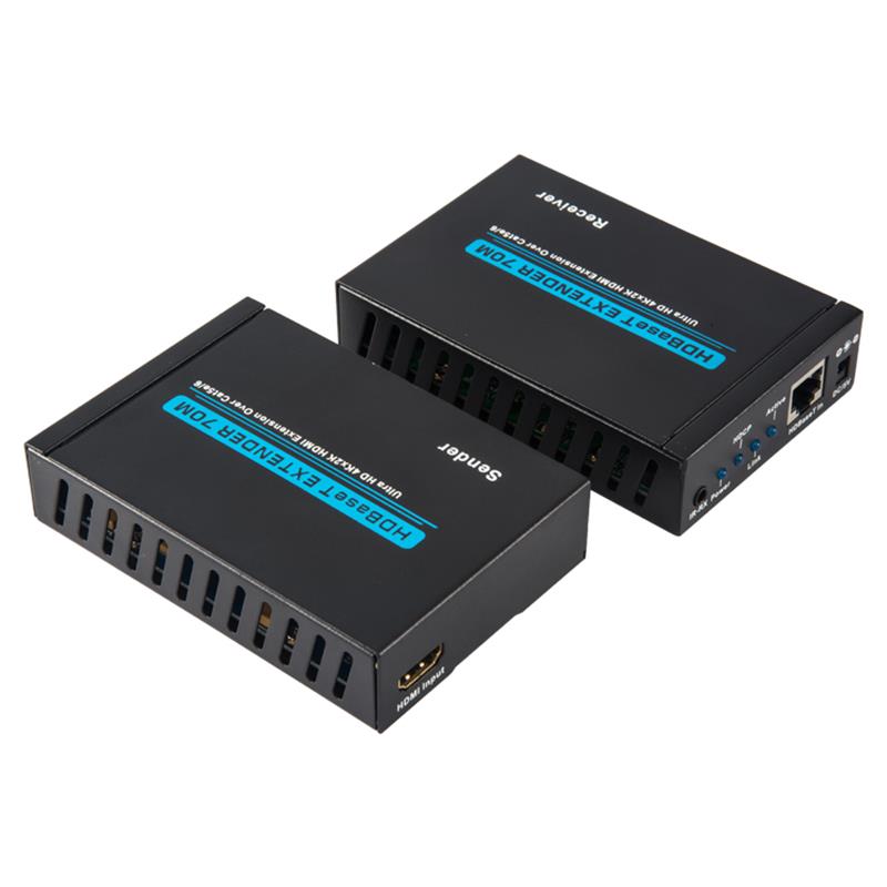 V1.4 4K HDBaseT HDMI Extender 70m over single cat5e/6 kabel 35m@4Kx2K/30Hz,70m@1080P/60Hz