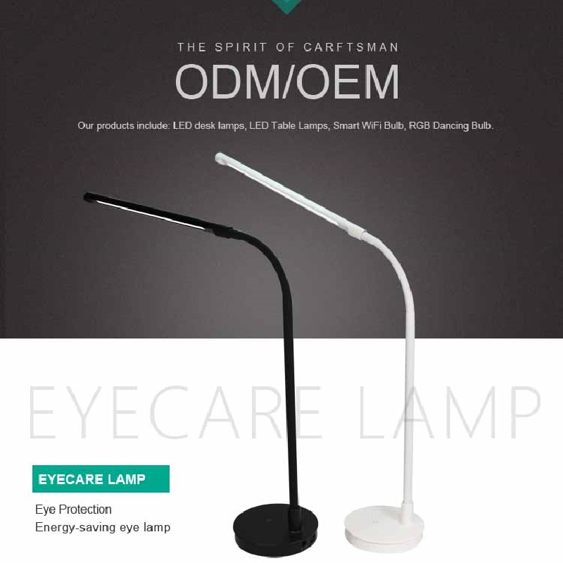 518 LED Desk Lamp Black Table Light Metal Lezing Light met Flexibel Gooseneck Oog Daglicht