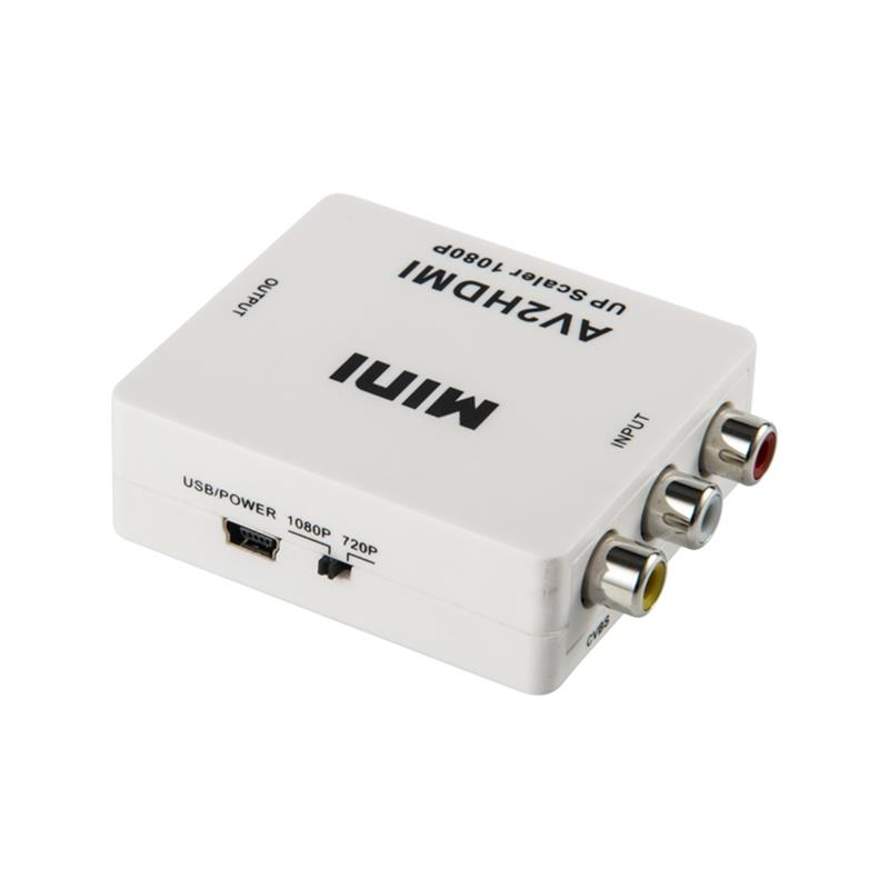 Mini Size AV/RCA/CVBS naar HDMI Converter Uppscaler 720p/1080p