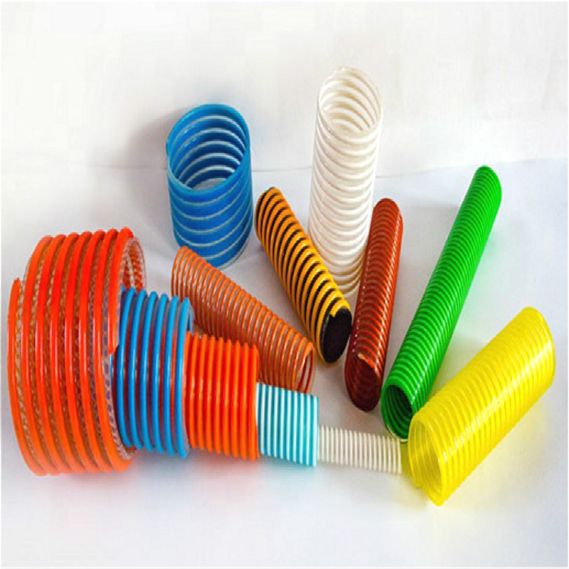 Goede kwaliteit kleurrijke gegolfde zuigslang \/ flexibele pvc zuigslang \/ waterslang