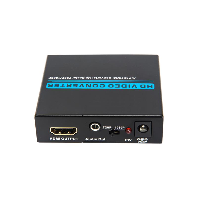 AV / CVBS NAAR HDMI + AUDIO Converter (Up Scaler 720P / 1080P)