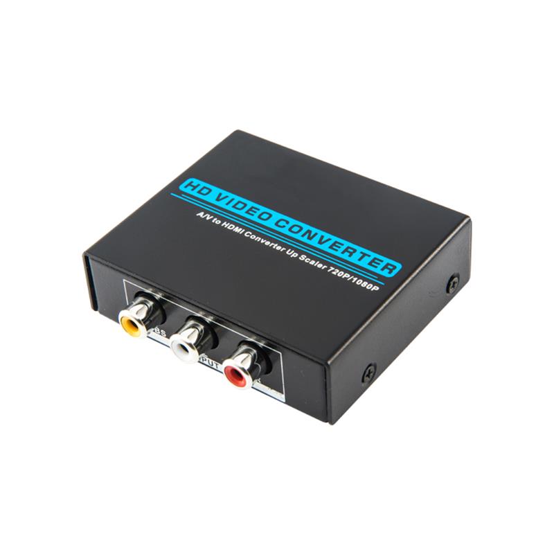 AV / CVBS NAAR HDMI + AUDIO Converter (Up Scaler 720P / 1080P)