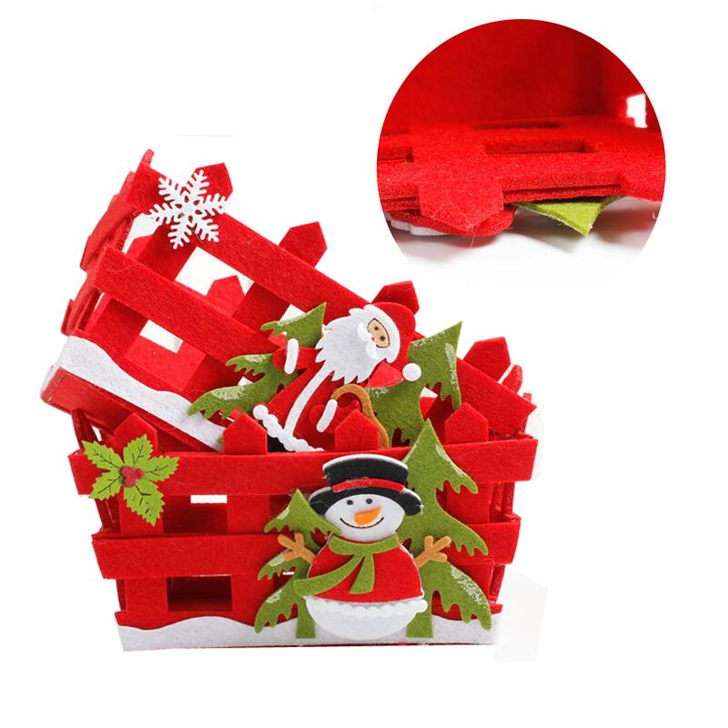 Eco Friendly Decorative Gift Basket Kerstmis Felt Basket