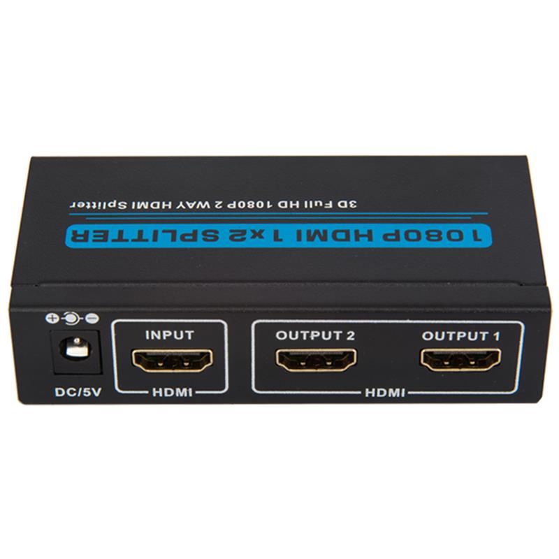 Twee poorten HDMI 1x2 splitter Ondersteuning 3D Full HD 1080P