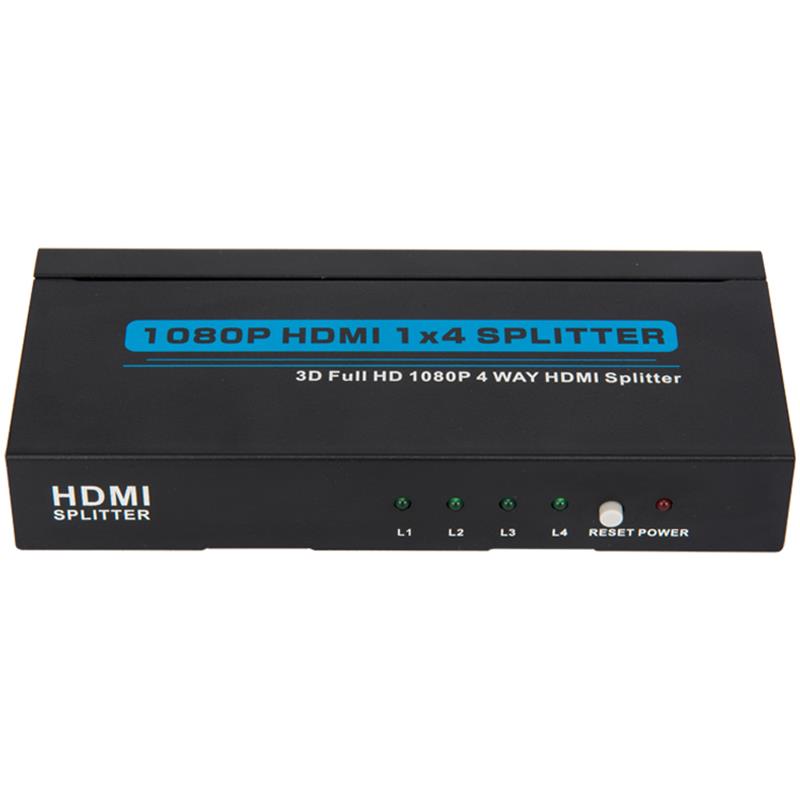 4 poorten HDMI 1x4 splitter Ondersteuning 3D Full HD 1080P