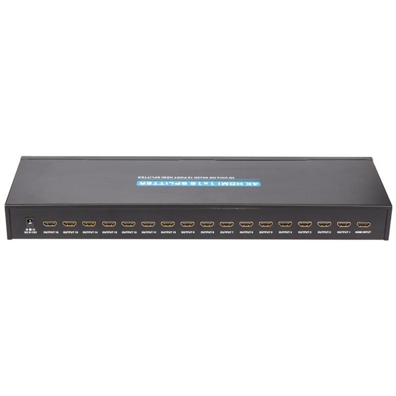 4K 16 poorten HDMI 1x16 splitter Ondersteuning 3D Ultra HD 4Kx2K / 30Hz