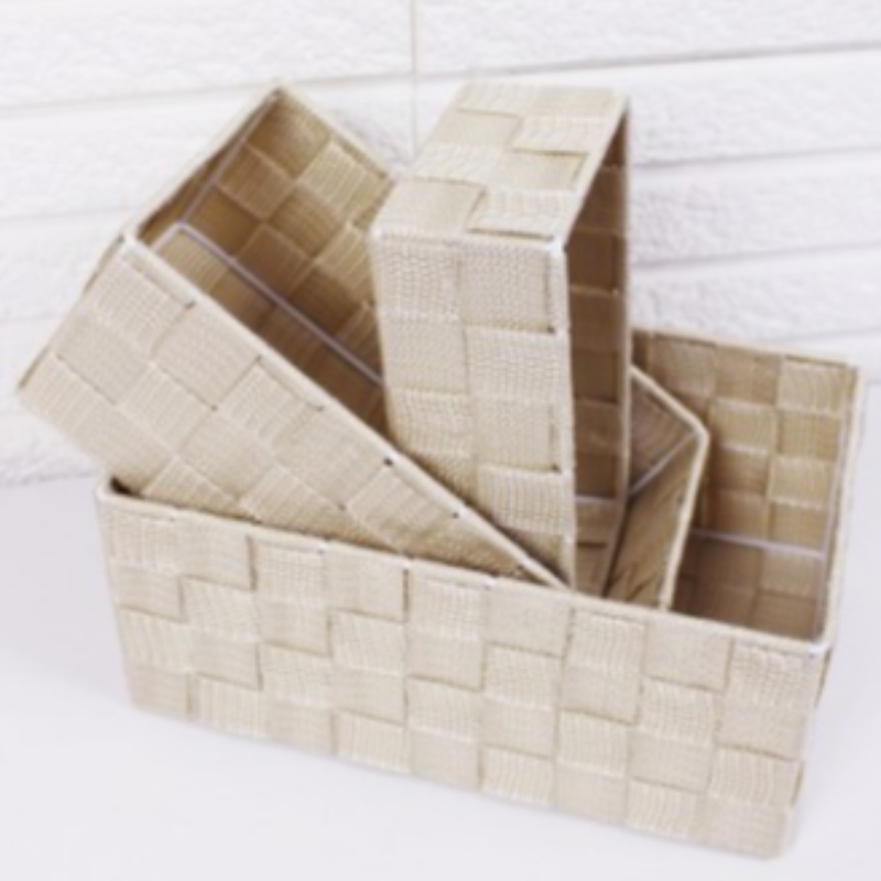 Handgemaakte geweven stoffen mand van polypropyleen