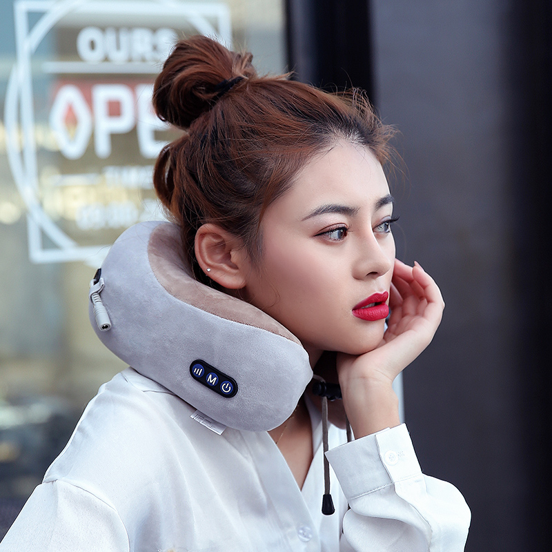 U-vorm massagekussen traagschuim nek reismassagekussen nekmassager