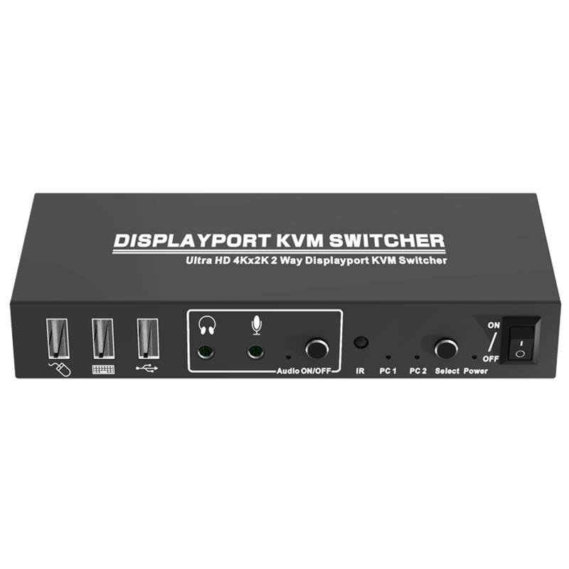 Displayport KVM 2x1 Switcher Ondersteuning 3D Ultra HD 4Kx2K @ 60Hz