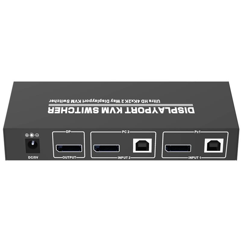 Displayport KVM 2x1 Switcher Ondersteuning 3D Ultra HD 4Kx2K @ 60Hz