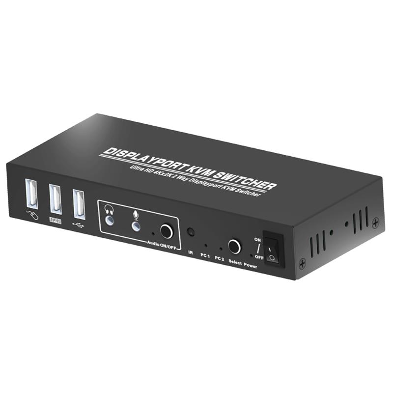 Displayport KVM 2x1 Switcher Ondersteuning 3D Ultra HD 4Kx2K @ 60Hz